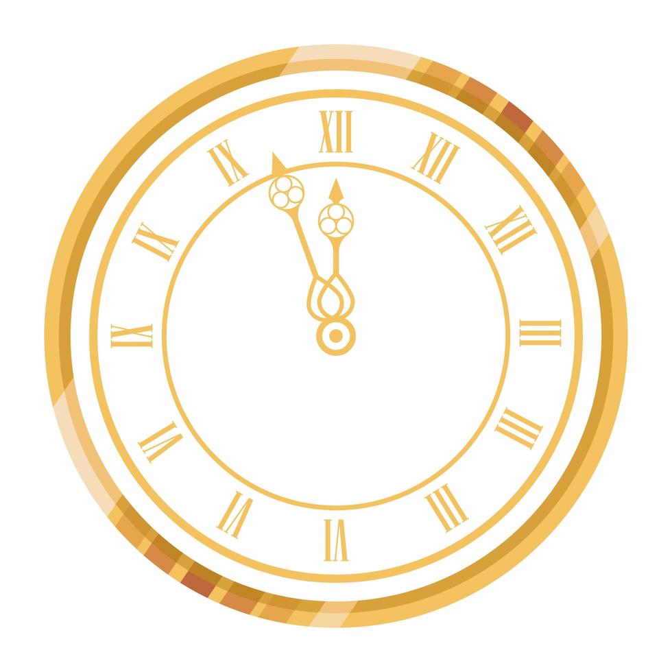 golden antique watch vector