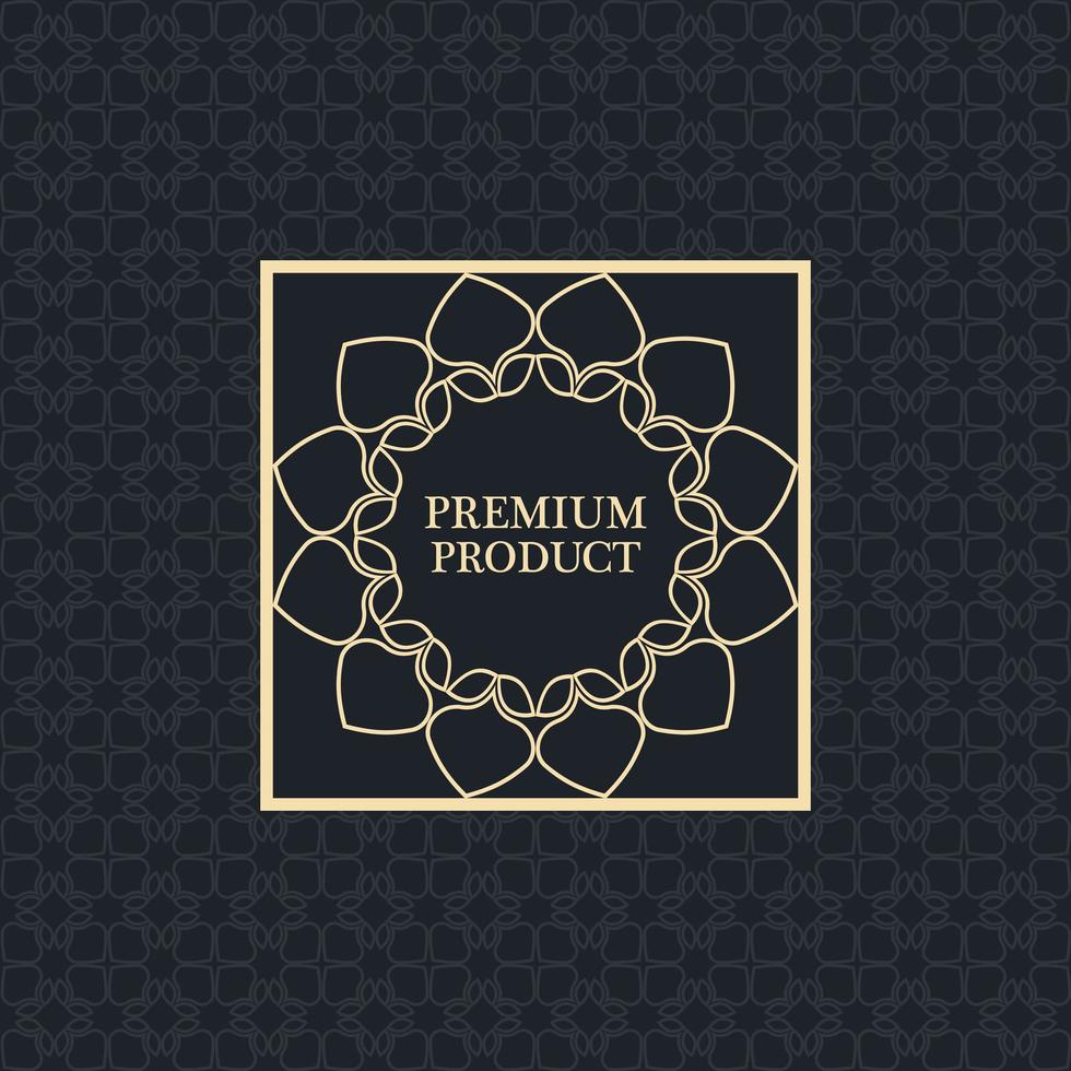 luxury product square label vector