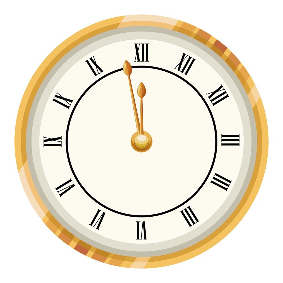 retro time clock watch vector