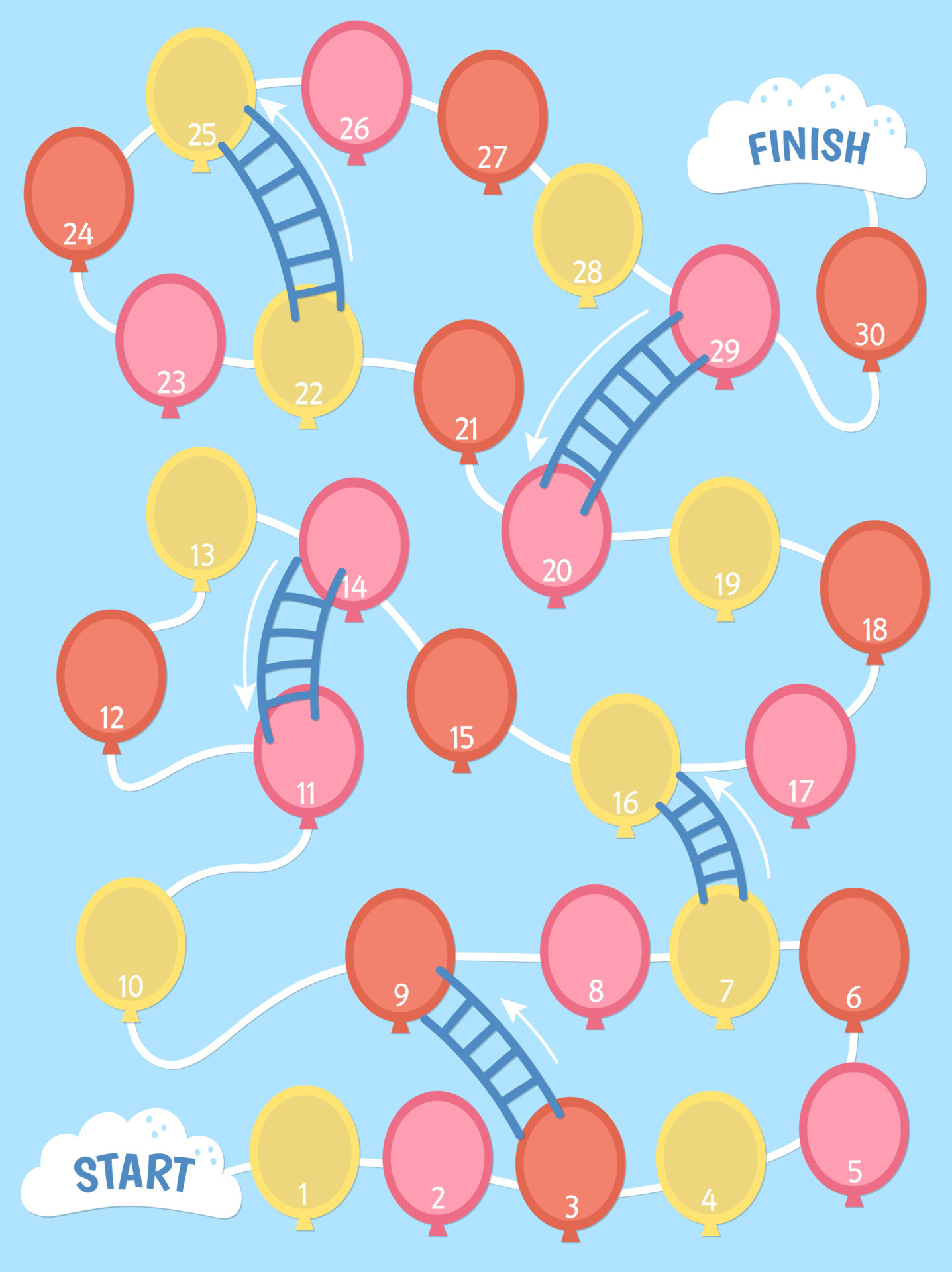 Vector boardgame template. Blank black and white board game isolated on