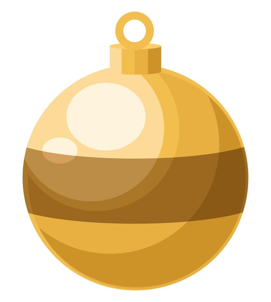 golden christmas ball vector