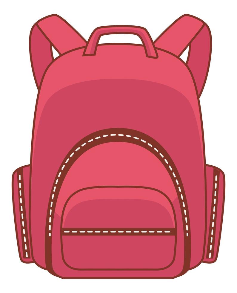 red schoolbag supply vector