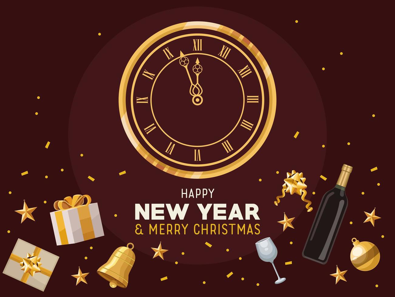 happy new year poster vector