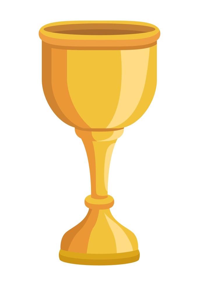 golden cup chalice vector