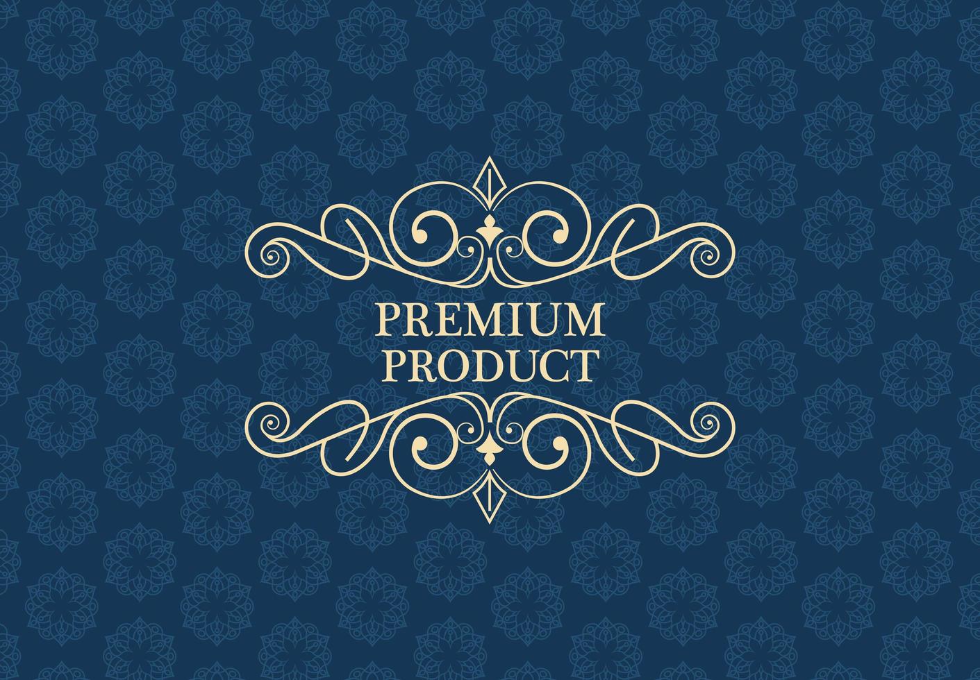 luxury product frame label vector