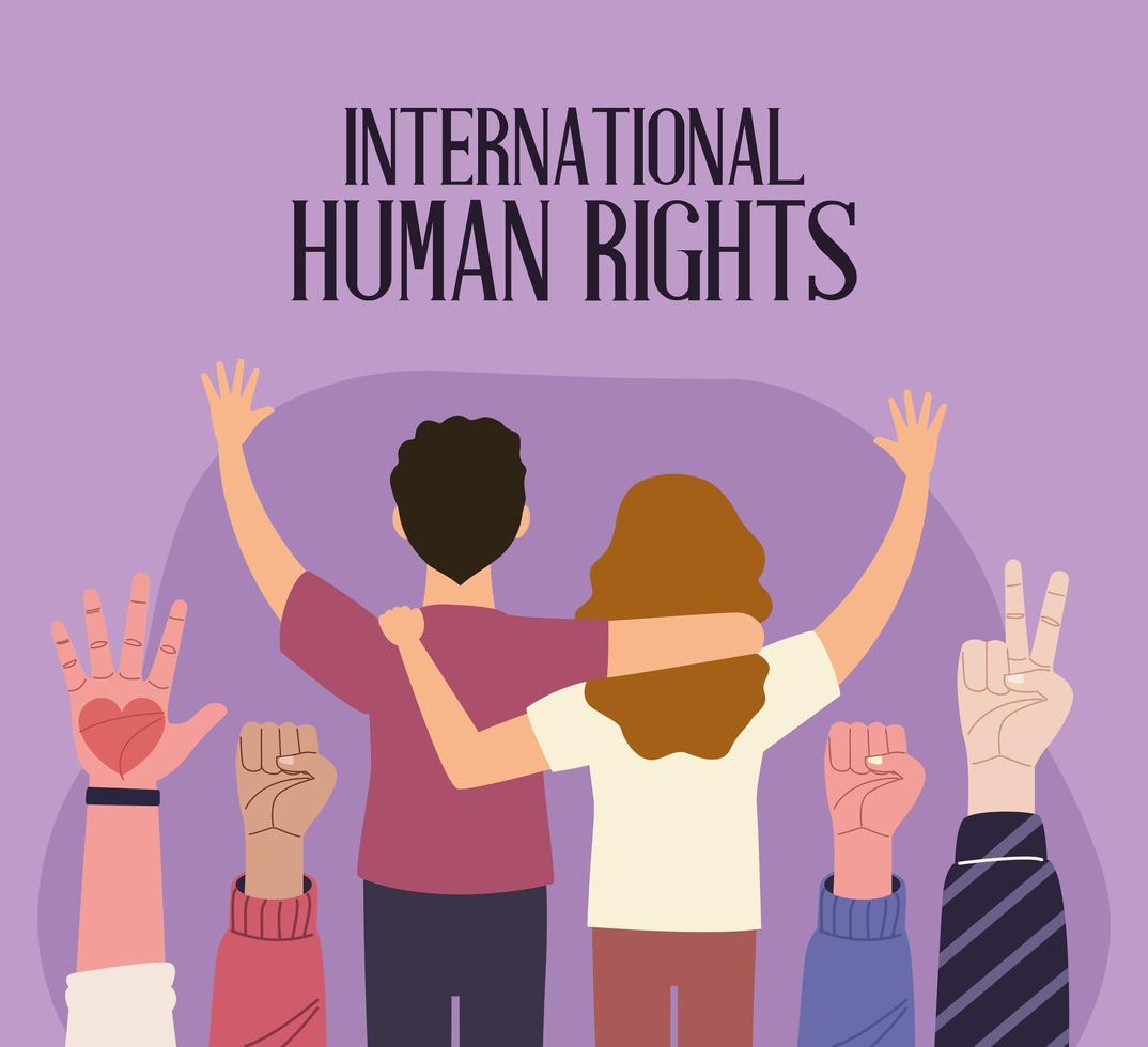 human rights activists vector