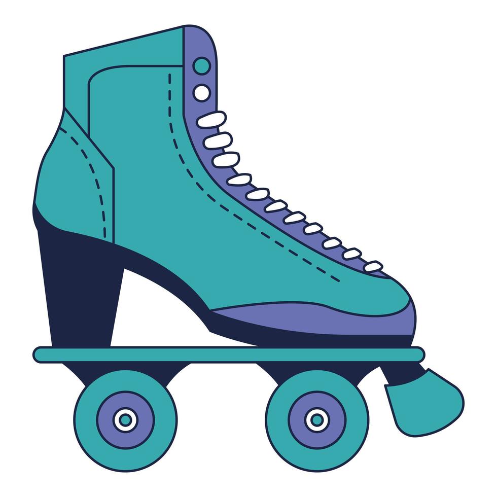 green retro skate vector