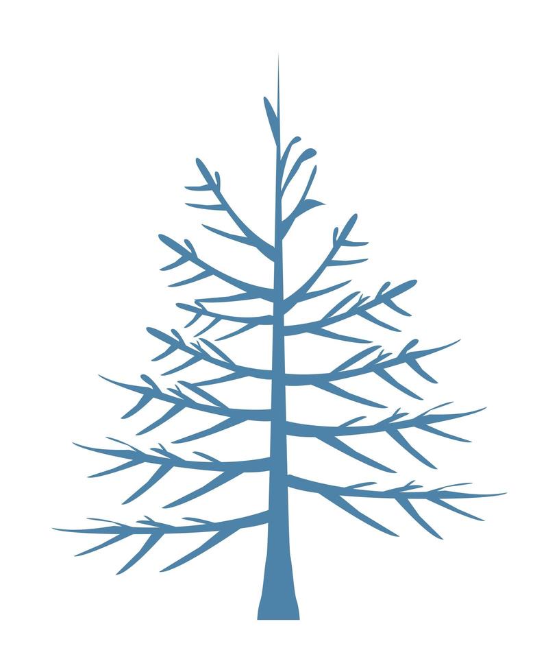 pine dry plant vector