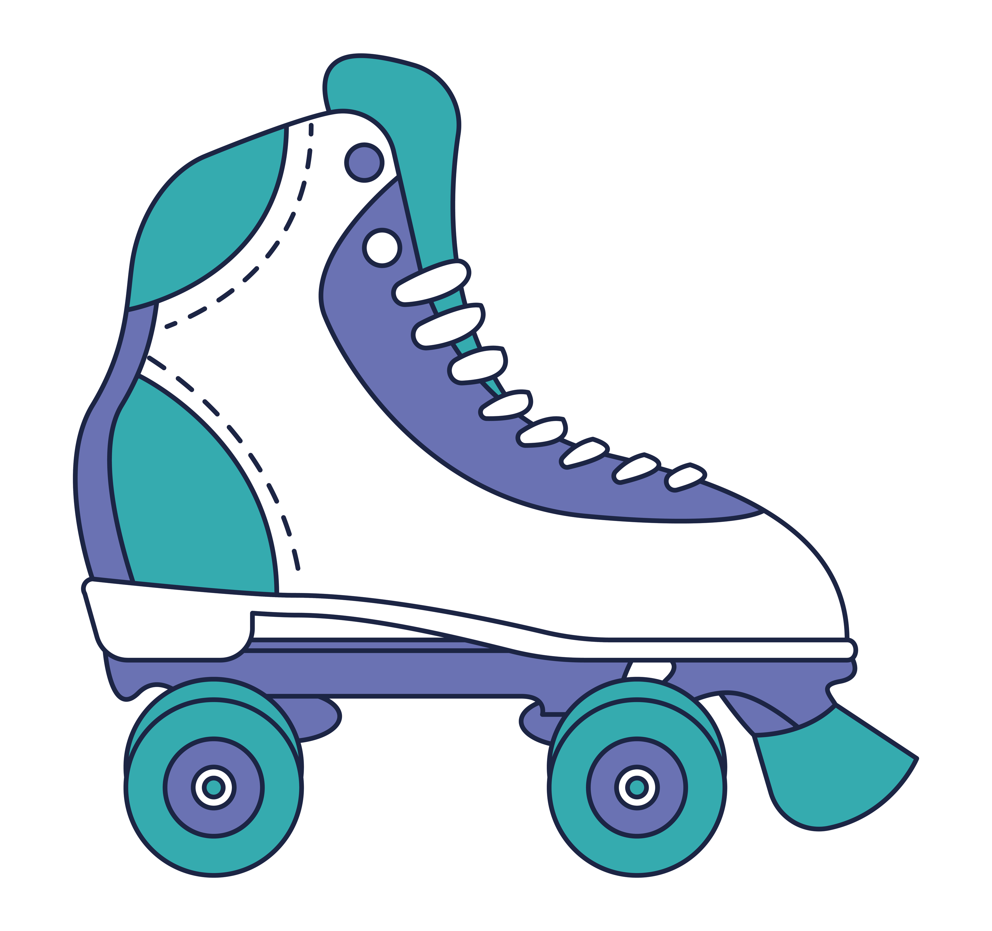 Roller Skate Silhouette Clip Art