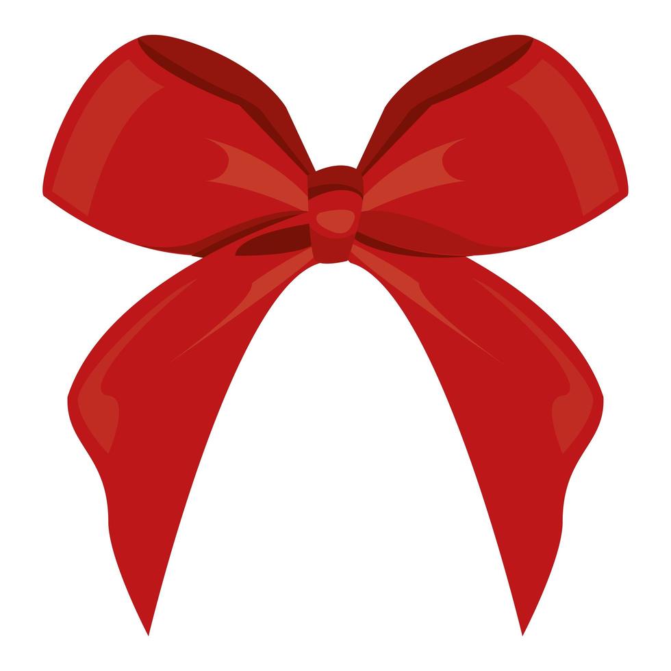 red bowtie decoration vector