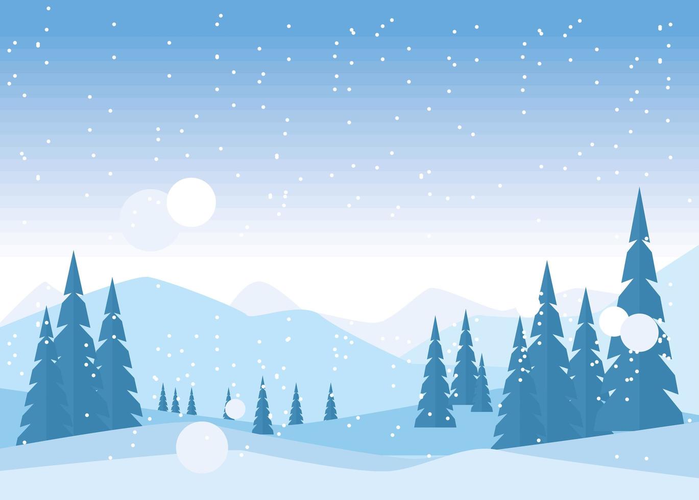 winter season snowscape vector