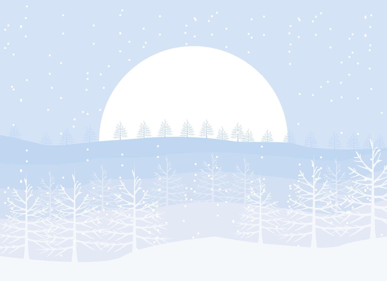 winter season snowscape vector