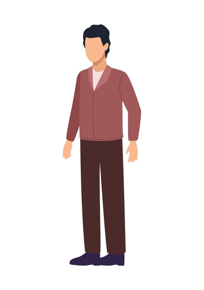 young man standing vector