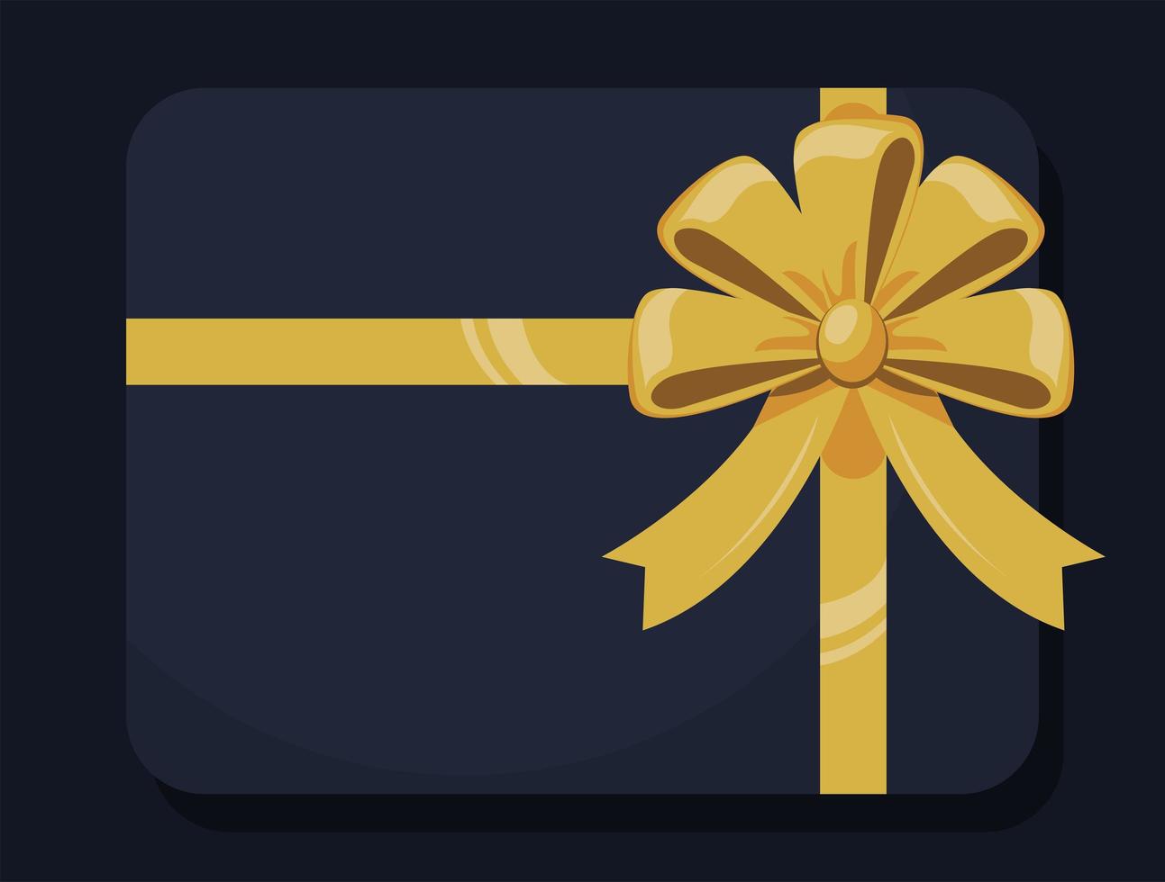 blue giftbox with bow vector