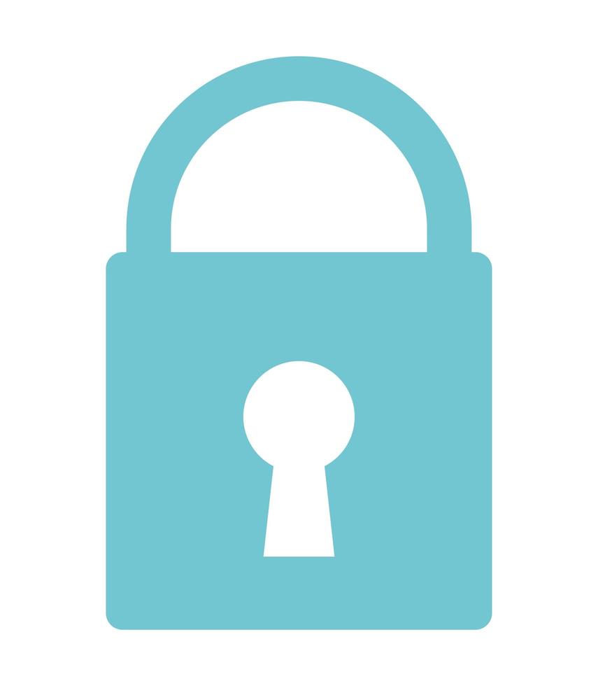 padlock security silhouette vector
