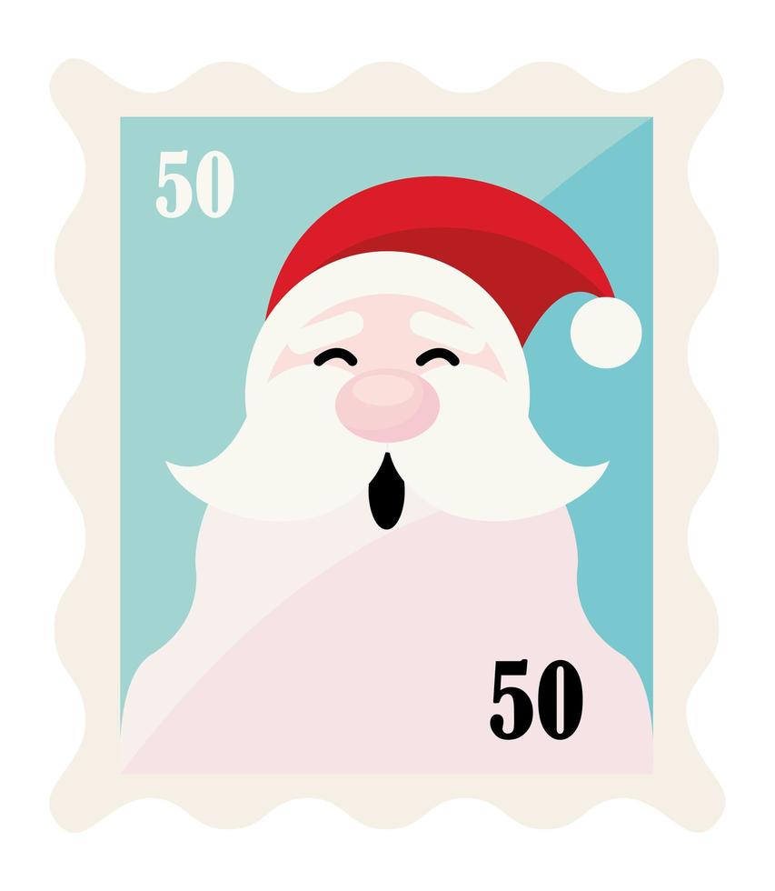 dear santa letter stamp vector