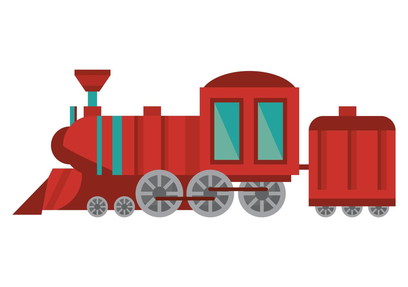 vehículo de tren rojo vector