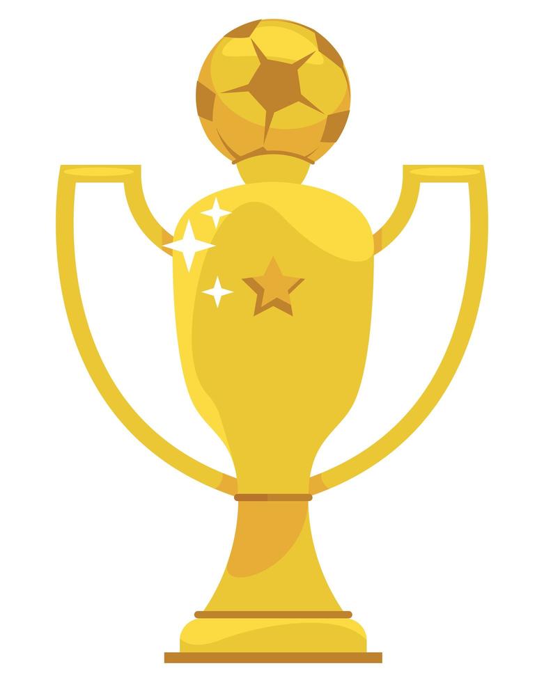 soccer golden trophy cup vector