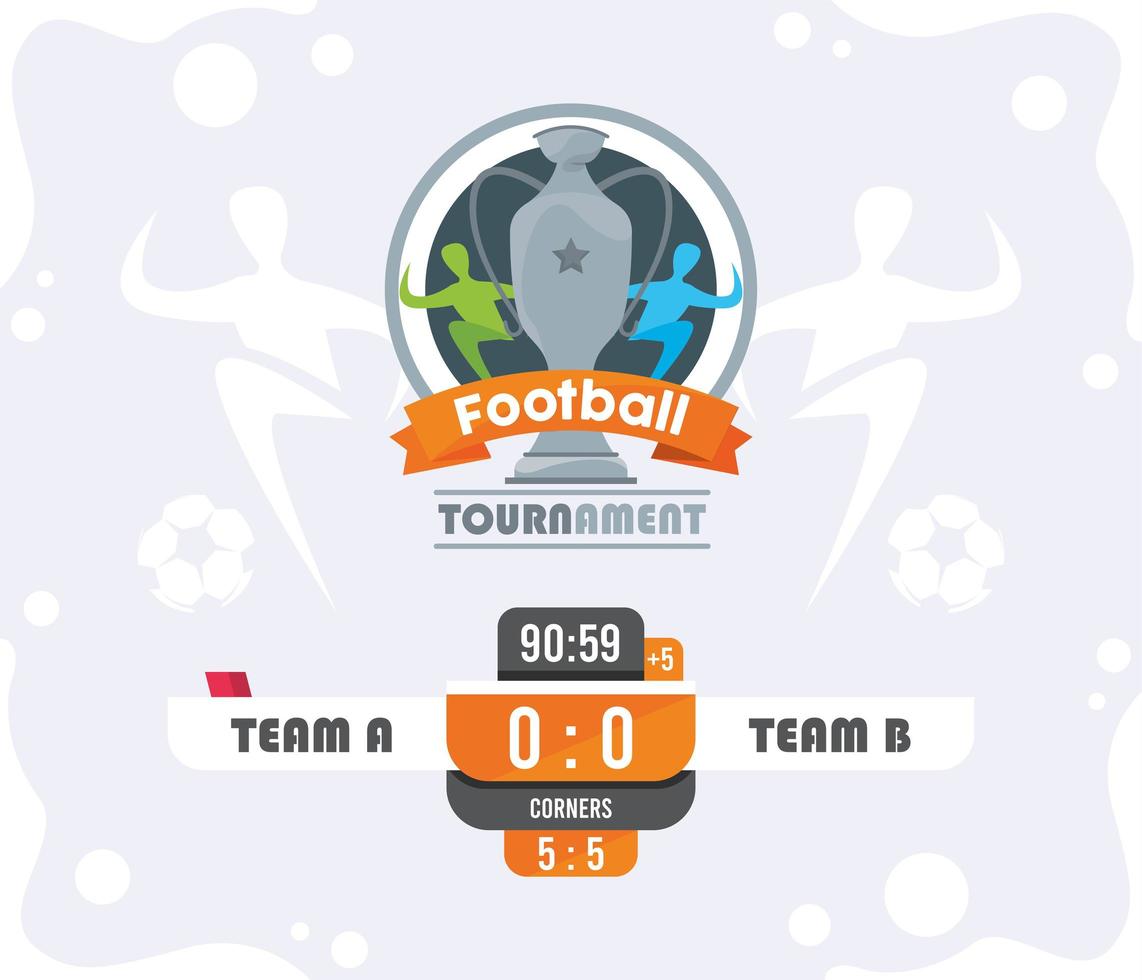 tournament emblem and scoreboard vector