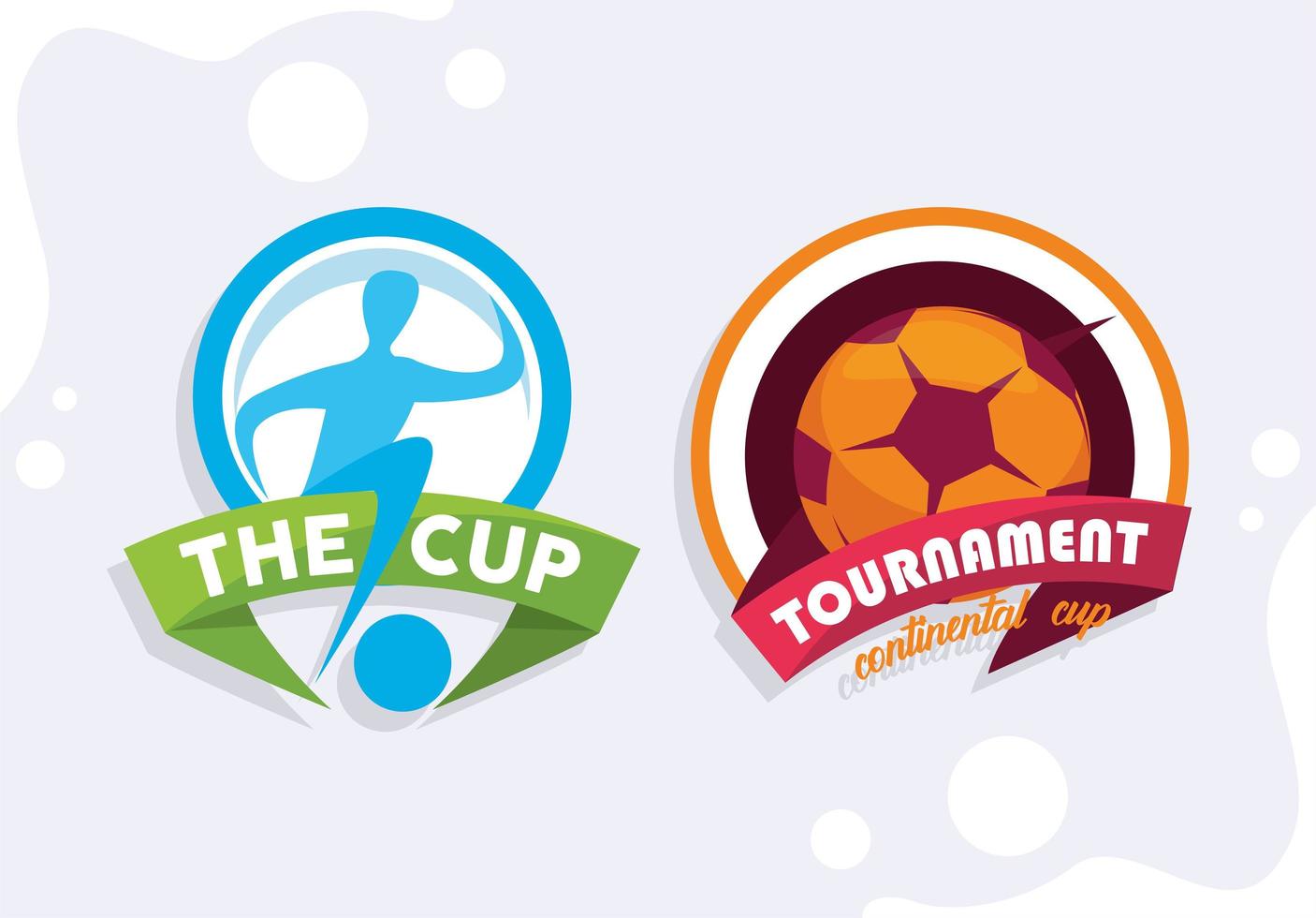 tournaments soccer emblems vector