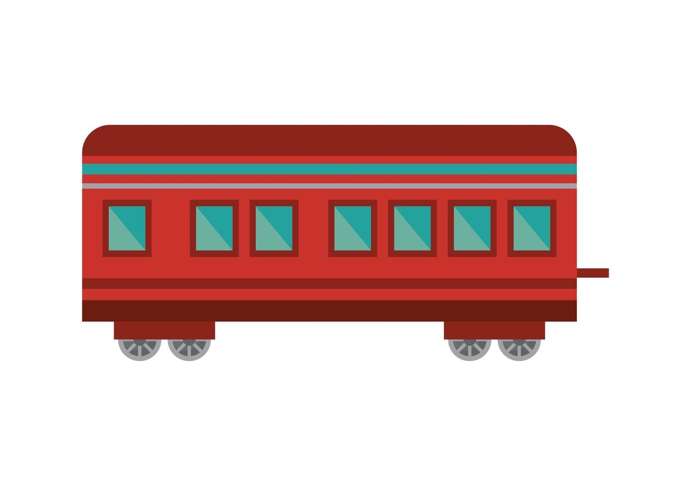 vagón de tren rojo vector