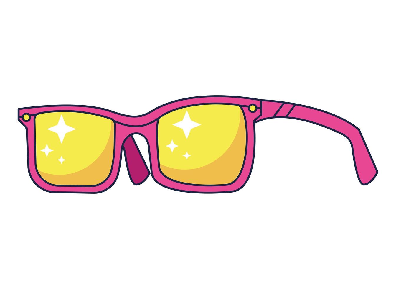 arte pop rosa gafas de sol vector