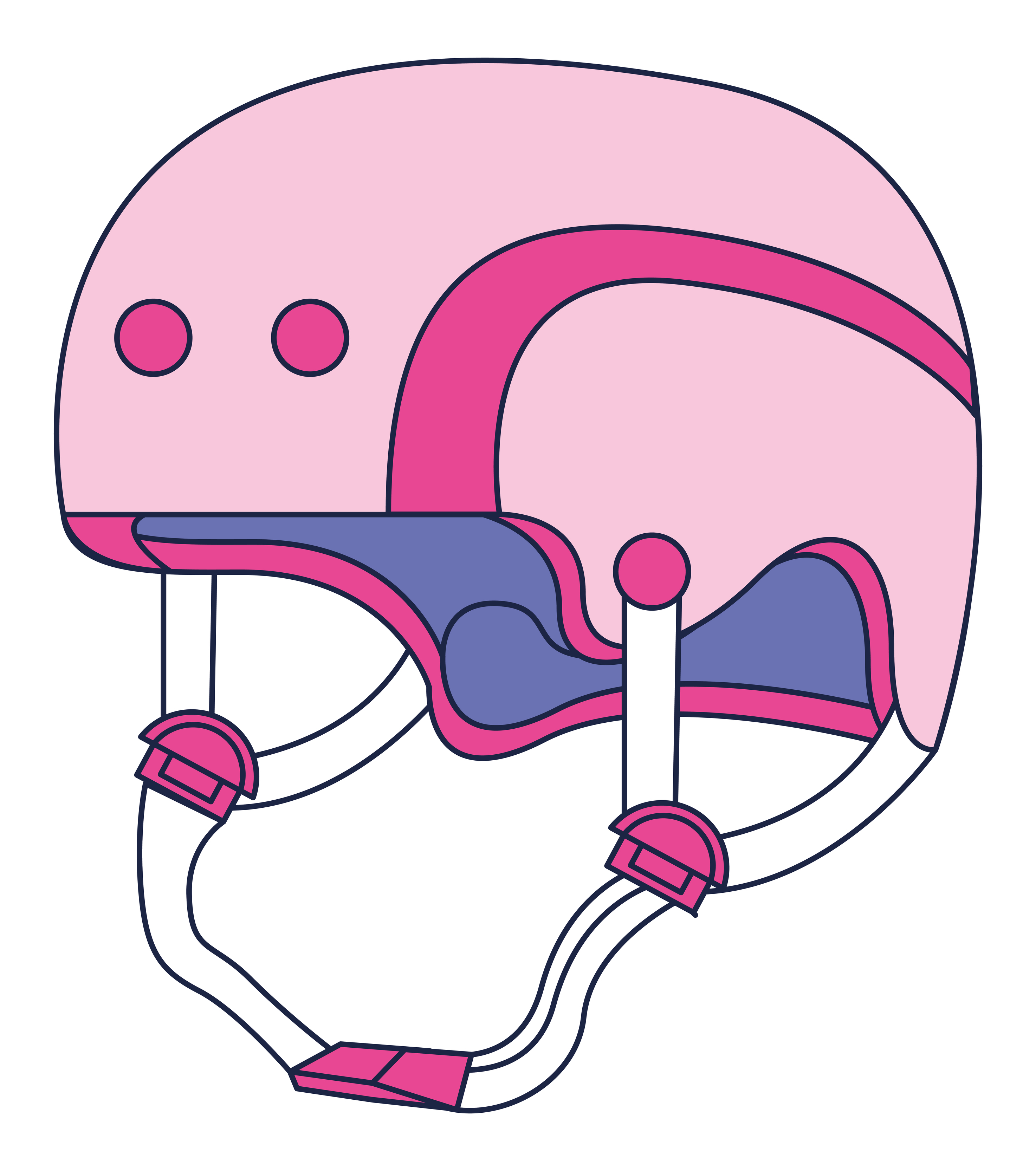 pink skate helmet 4714007 Vector Art at Vecteezy