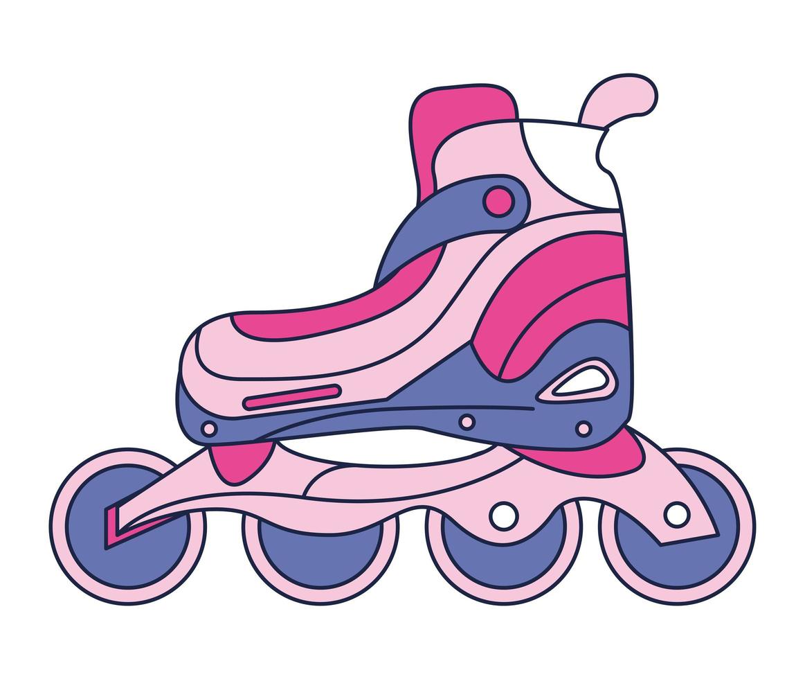 pink skate roller vector