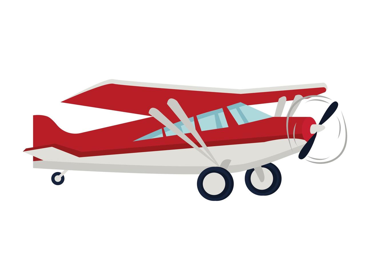 red plane air transport vector