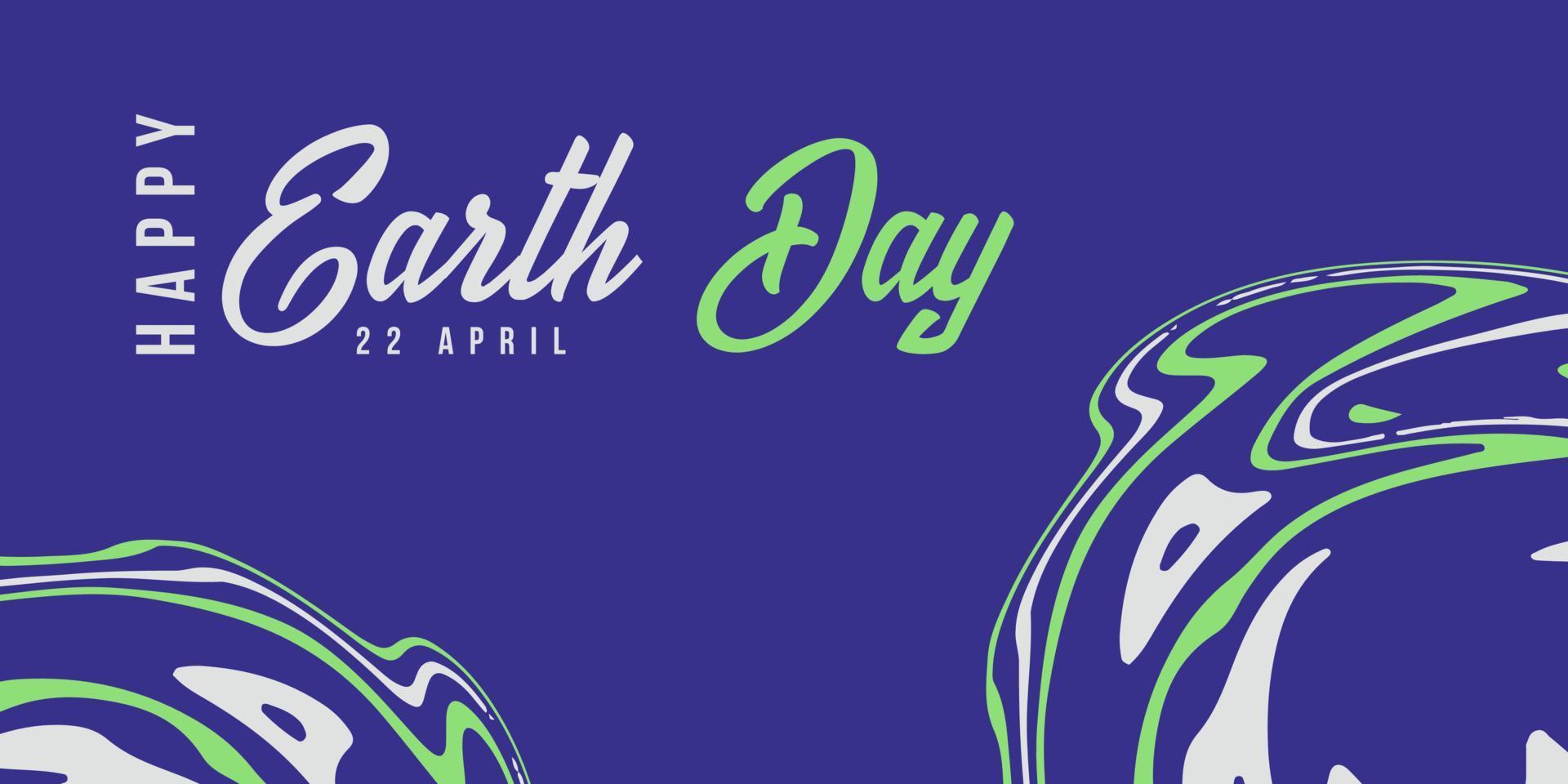 creative happy earth day poster concept design illustration. simple world day banner design concept for advertising, celebration and media social post. vector