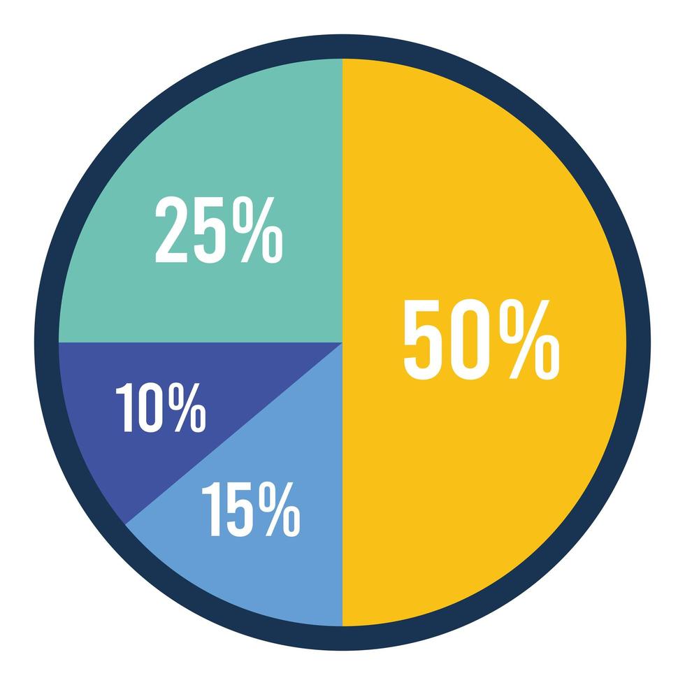 infografía de tarta de estadísticas vector
