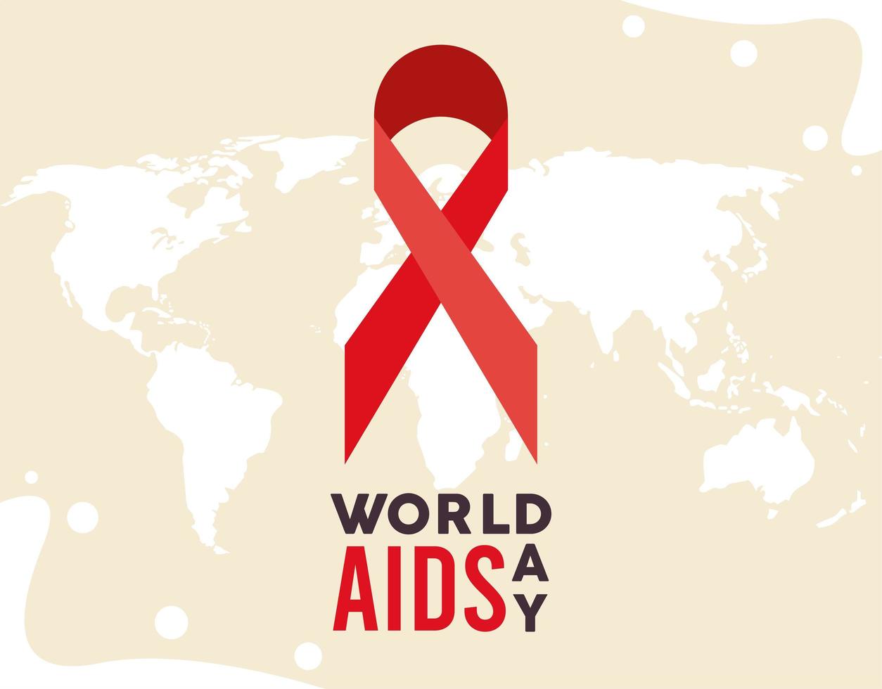 world aids day ribbon vector