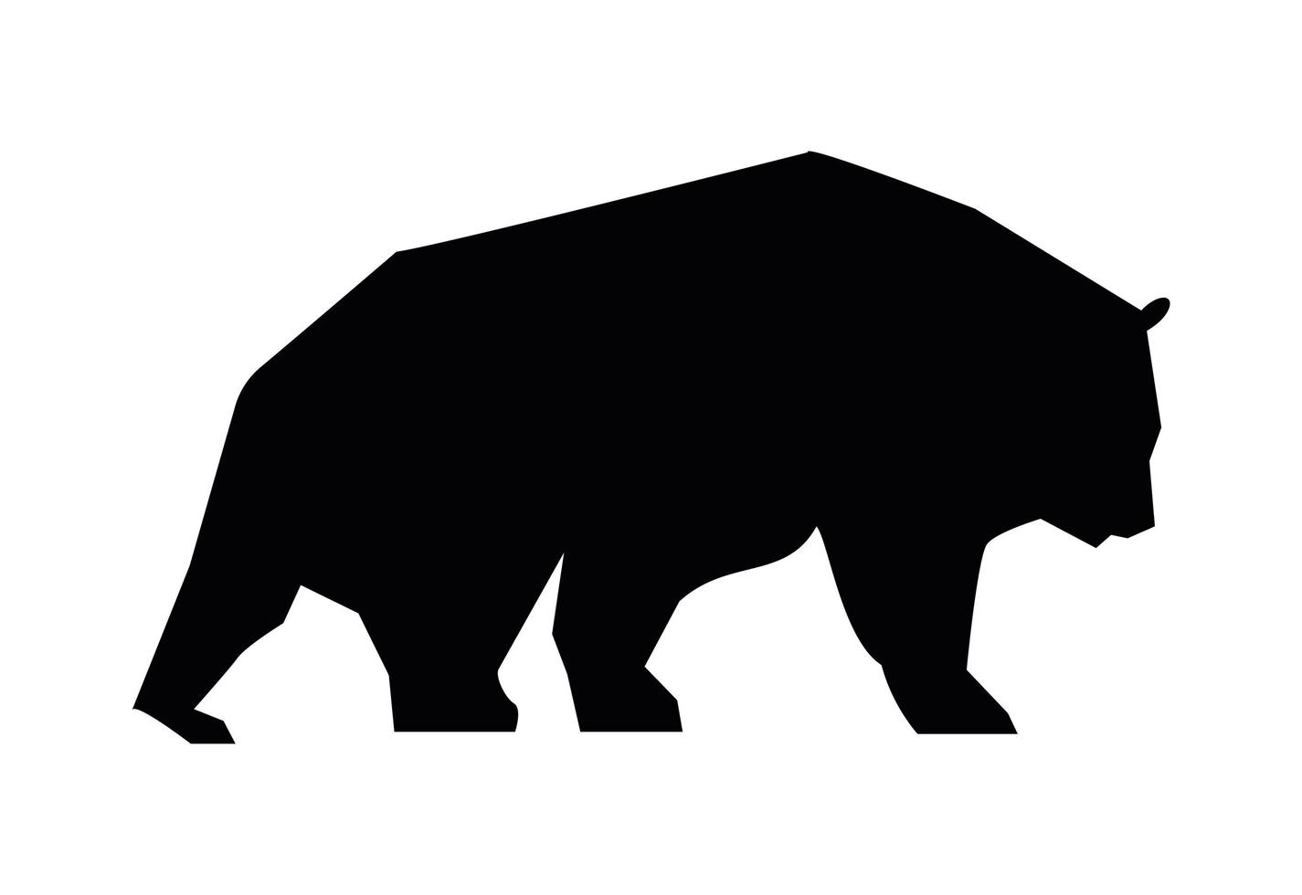 bear wild animal silhouette vector