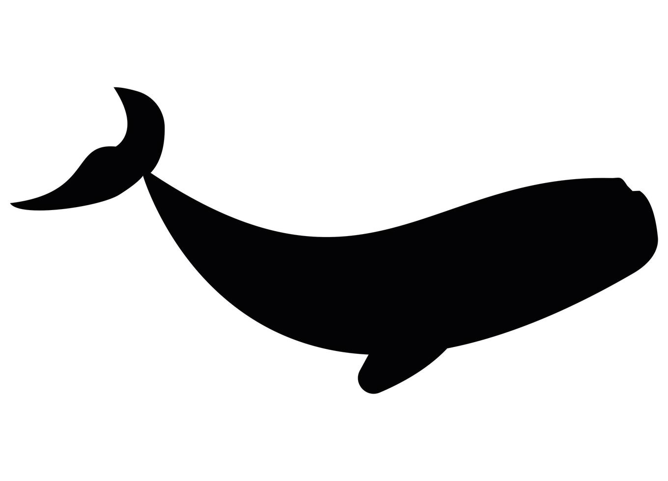 whale wild animal silhouette vector