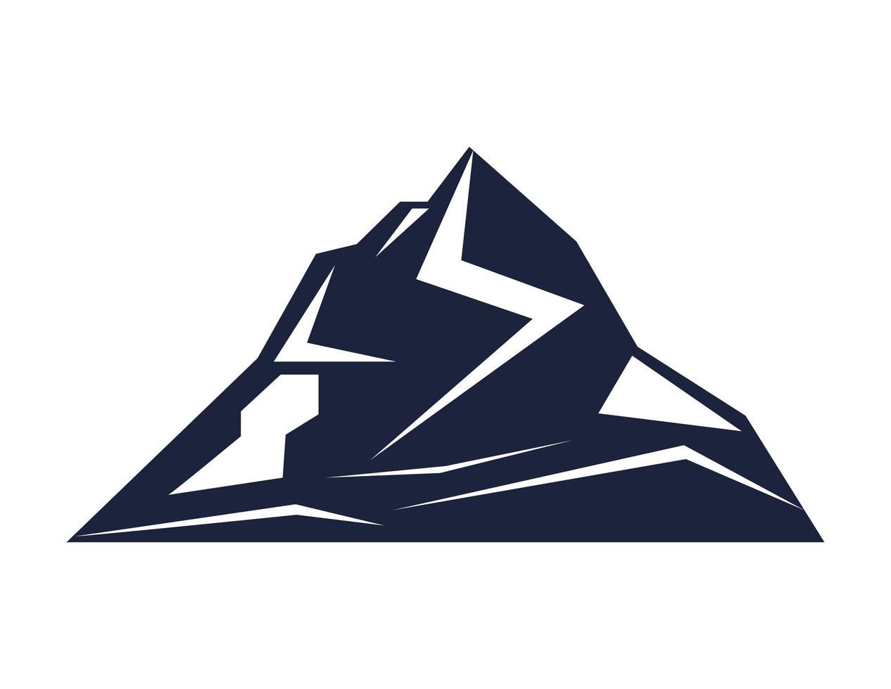 peak silhouette icon vector