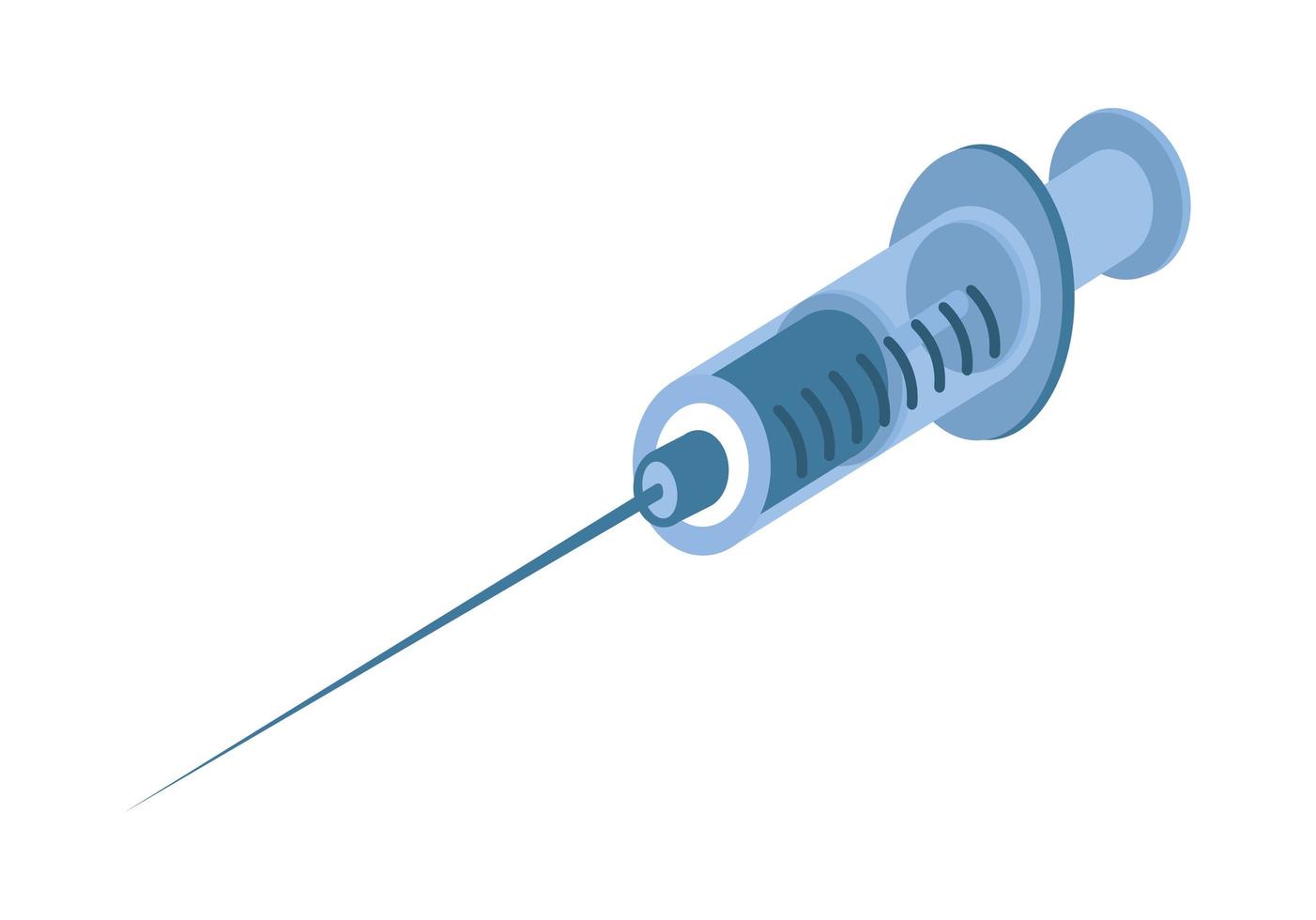 injection syringe isometric vector