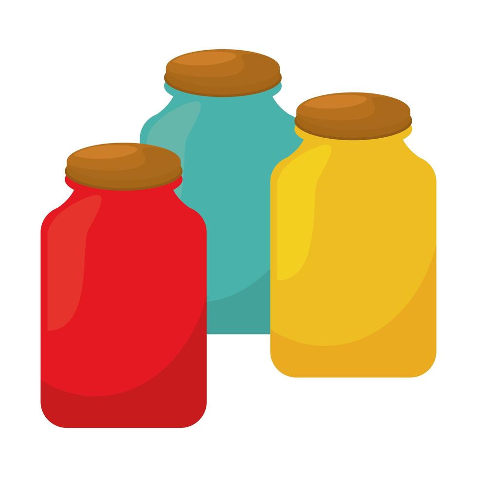 colors paints bottles vector