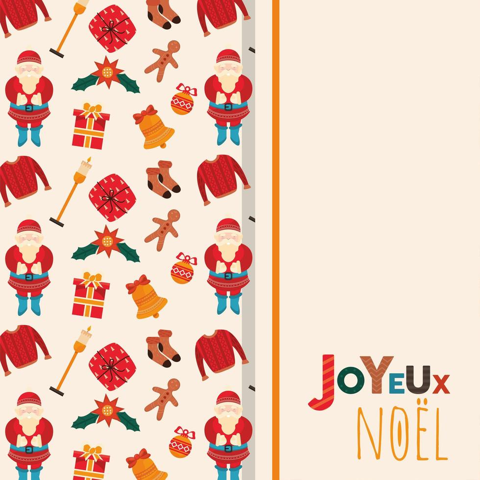 cartel de joyeux noel vector