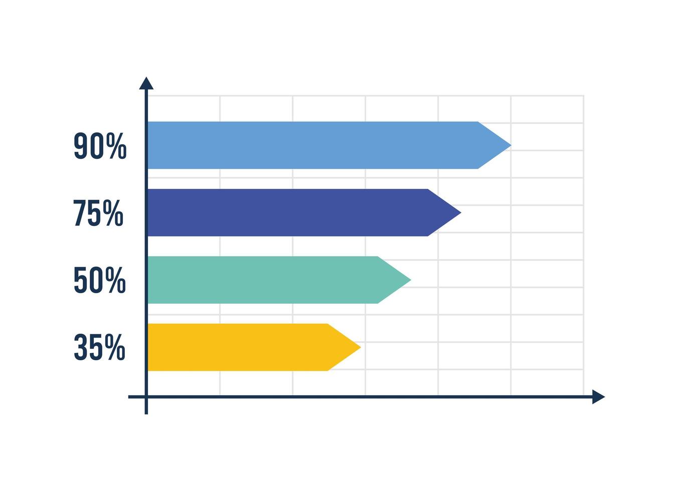 statistics arrows infographic vector