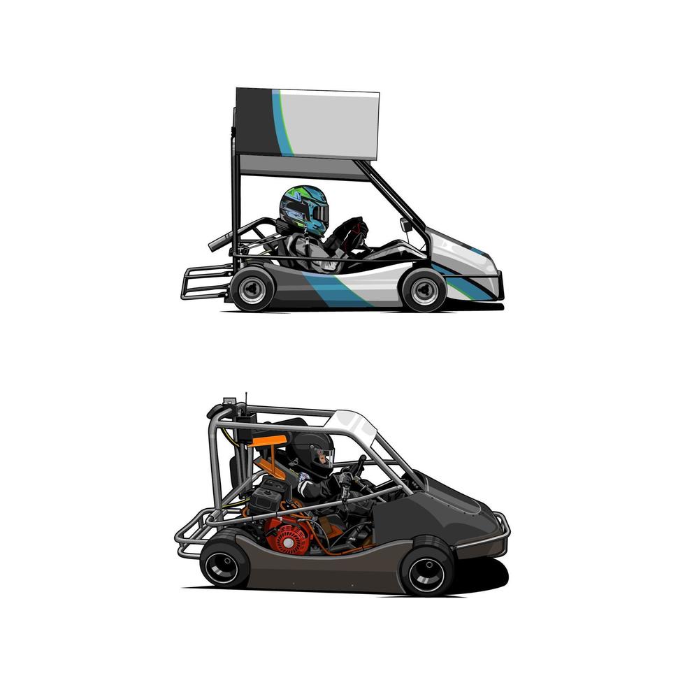 ir a kart vector