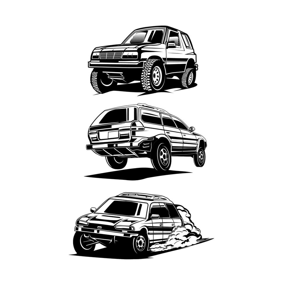 muscle car silhouette vector