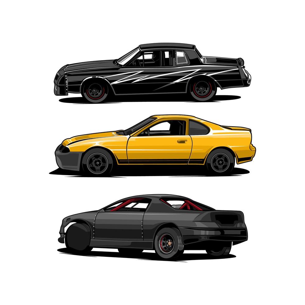 bundle set stock car racing vector