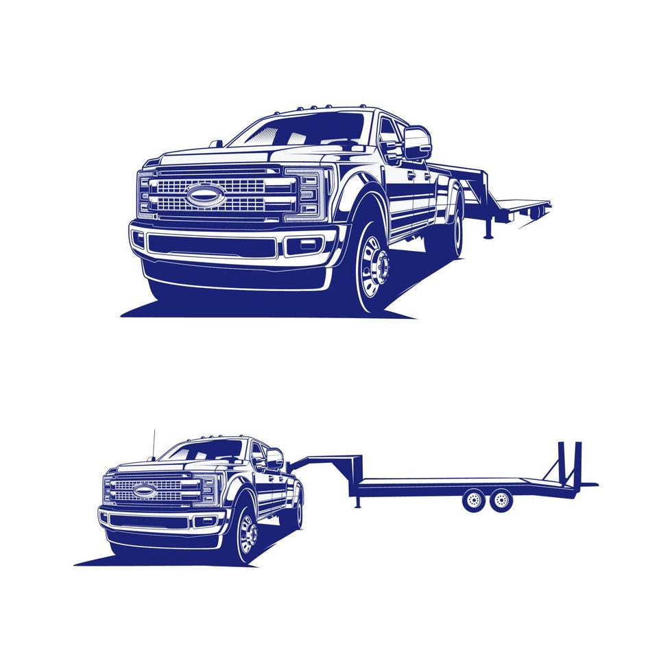 pickup truck silhouette vector