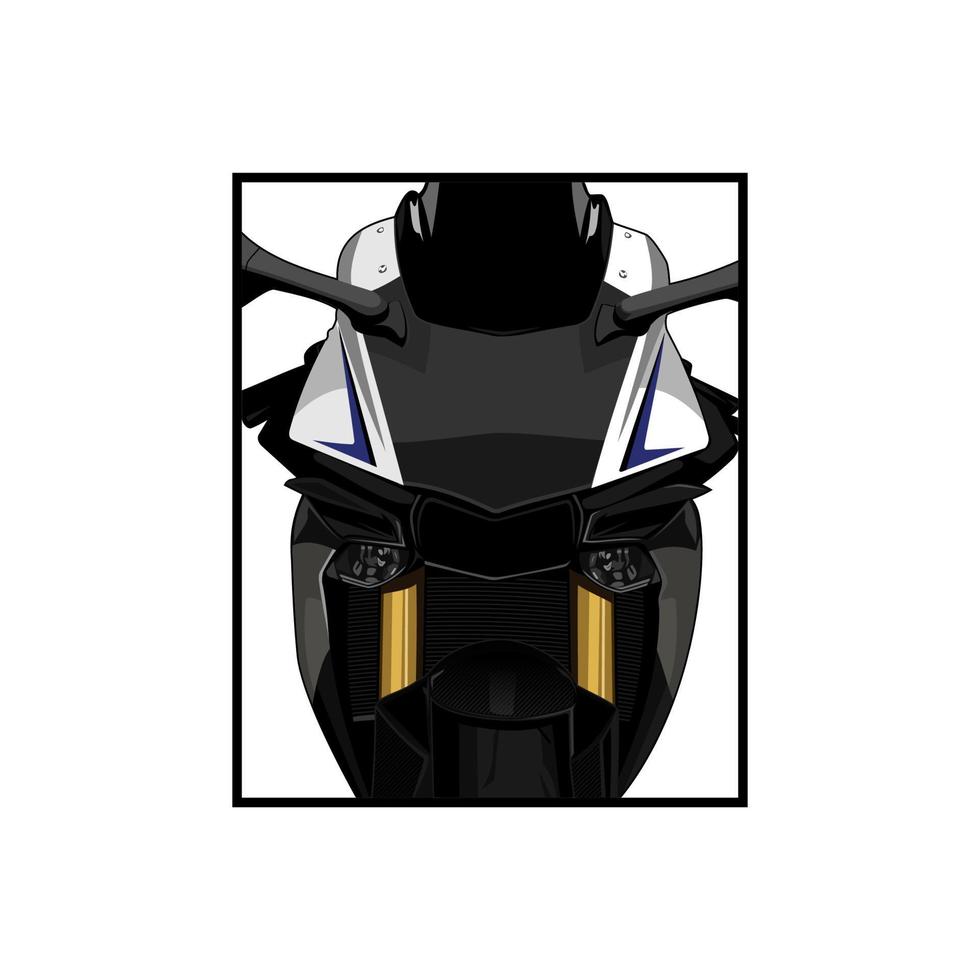 sport bike front view vector