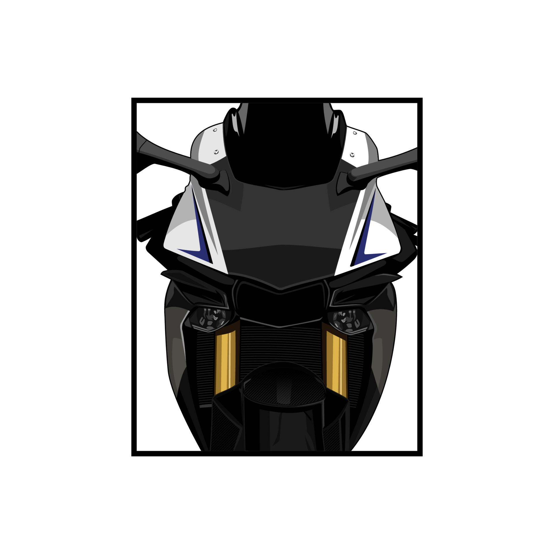 sport bike front view vector 4714426 Vector Art at Vecteezy