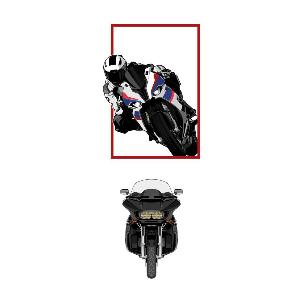 sport bike riding vector