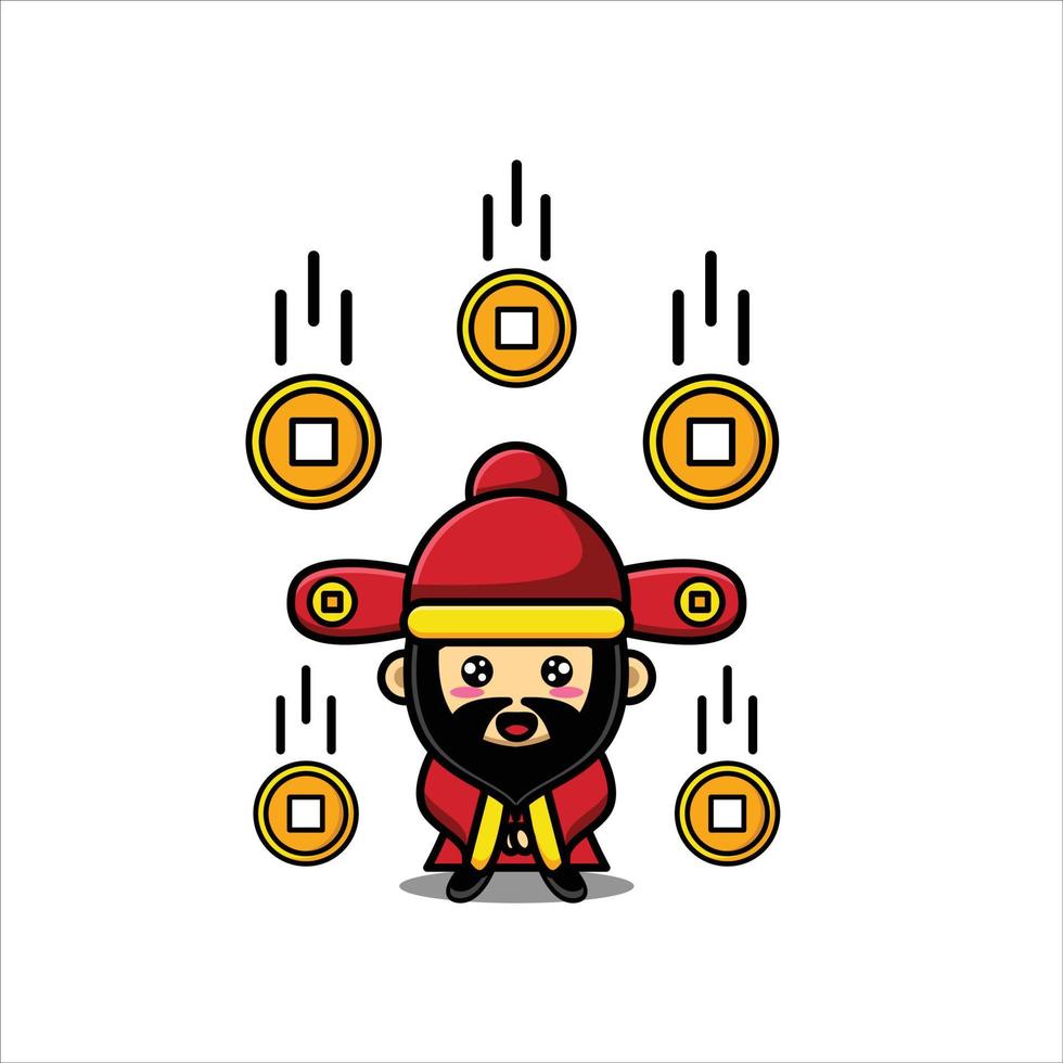 personaje de cai shen vector