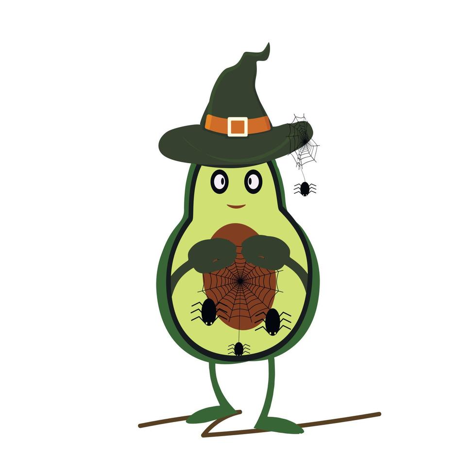 Avocado goes to Halloween. vector