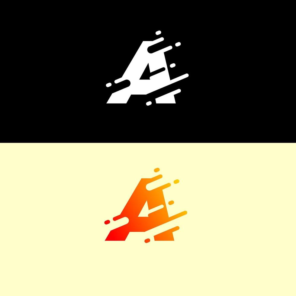 plantilla de diseño de logotipo de alfabeto abstracto. fuente inusual de vector dinámico. fuego de alta velocidad