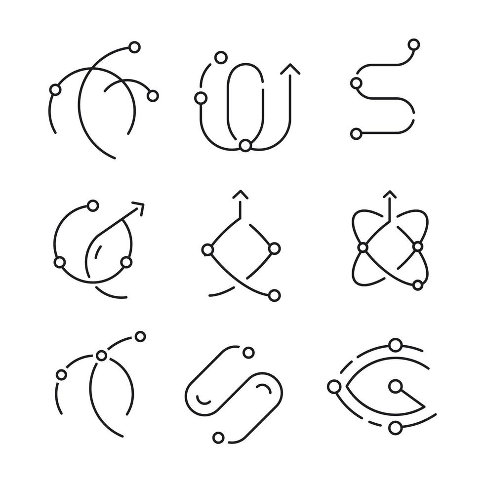 minimalistic abstract icons vector